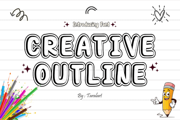 Creativeoutline Regular: A Playful Font for Vibrant Designs