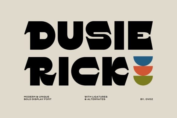Dusie Rick: A Mid-Century Modern Font for Bold Branding